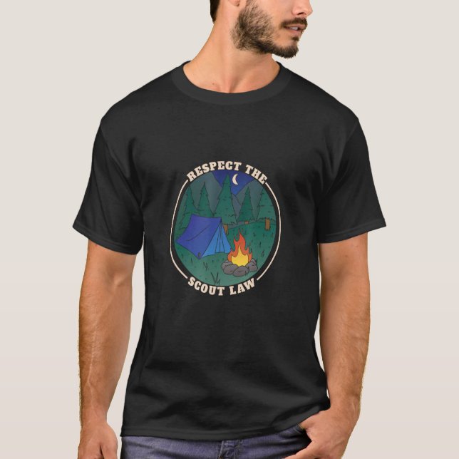 Cub Master Scouting Respect The Scout Law T-Shirt (Vorderseite)