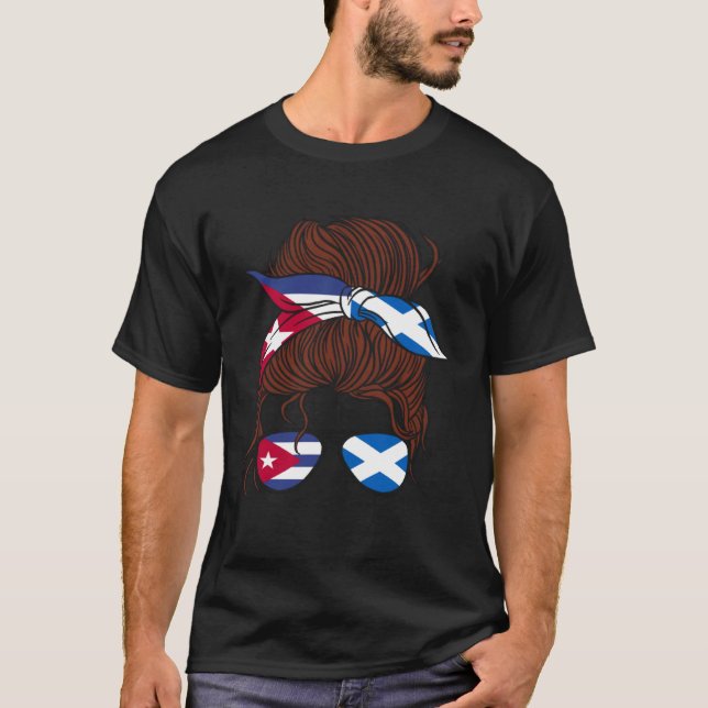 Cuba and Scotland Mix Half Cuban half Scottish T-Shirt (Vorderseite)