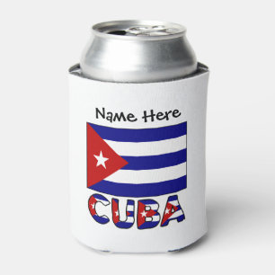 Cuba Dunkelblau Kubanische Flagge Personalisiert Dosenkühler