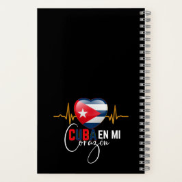 Cuba en Mi corazon Caribbean Cubano Cubana Notizbuch