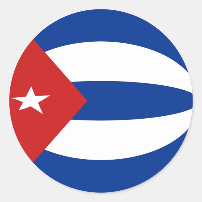 Cuba Fisheye Flag Sticker (Vorderseite)
