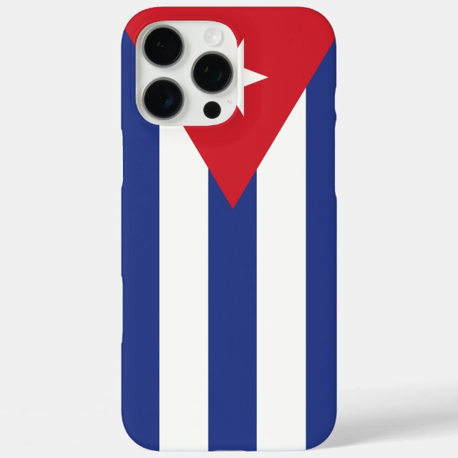 CUBA Flag individuell anpassbar iPhone 16 Pro Max Hülle (Rückseite)