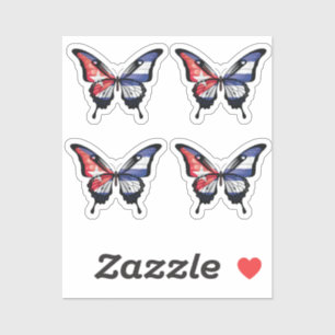 Cuba Frack Butterfly Flag Sticker