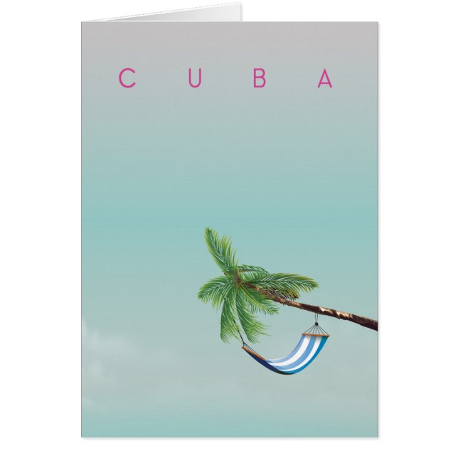 Cuba Hammock Vintager Urlaubstext. (Vorne)