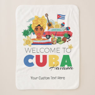 Cuba Havana Benutzerdefinierter Text Sherpadecke