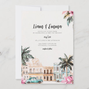 Cuba Havana Wedding Hochzeit in Urlaubsort Einladung