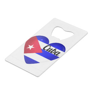 Cuba Heart Flag Geldkarten Flaschenöffner
