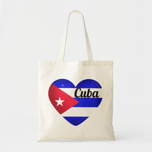 Cuba Heart Flag Tragetasche (Vorne)