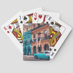 Cuba Holiday Travel Monogram Classic Playing Cards Spielkarten