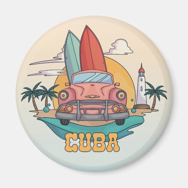 Cuba Illustration Magnet (Vorne)