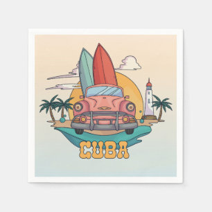 Cuba Illustration Serviette