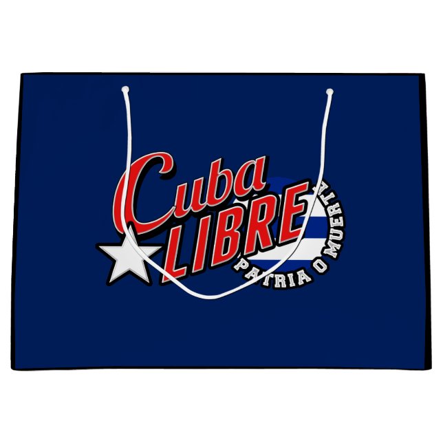 Cuba Libre Motto Große Geschenktüte (Vorderseite)