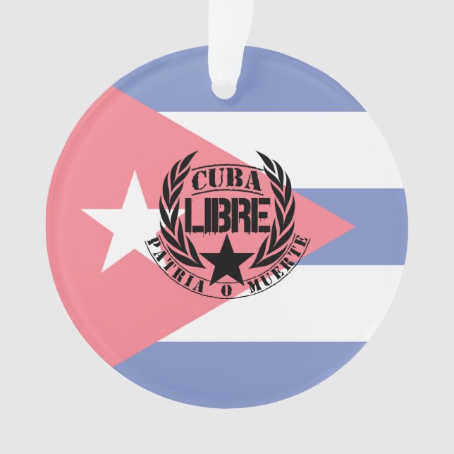 Cuba Libre Motto Laurels Ornament (Vorderseite)
