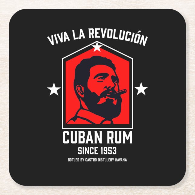 Cuba Libre Rum Drinkers Revolution Untersetzer (Vorderseite)