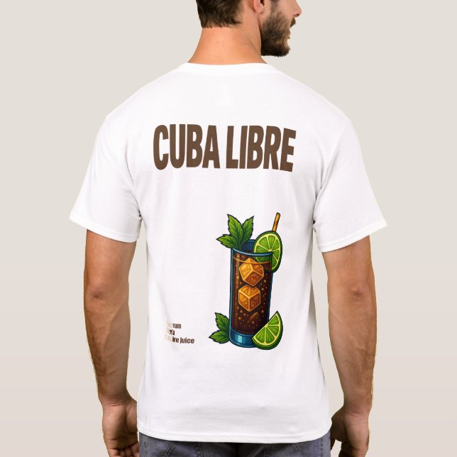 Cuba Libre T-Shirt – Classic Rum & Cola Cocktail (Rückseite)