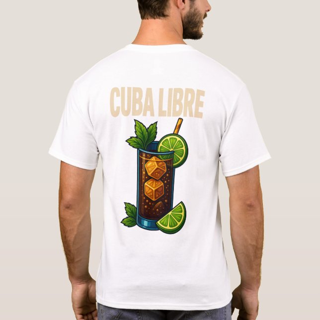 Cuba Libre T-Shirt – Classic Rum & Cola Cocktail (Rückseite)