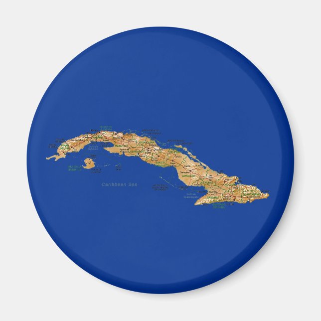 Cuba Map Magnet (Vorne)