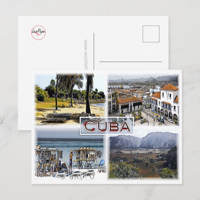 Cuba - Mosaic - Postkarte (Vorne/Hinten)
