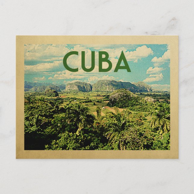 Cuba Postcard Vintage Travel Postkarte (Vorderseite)