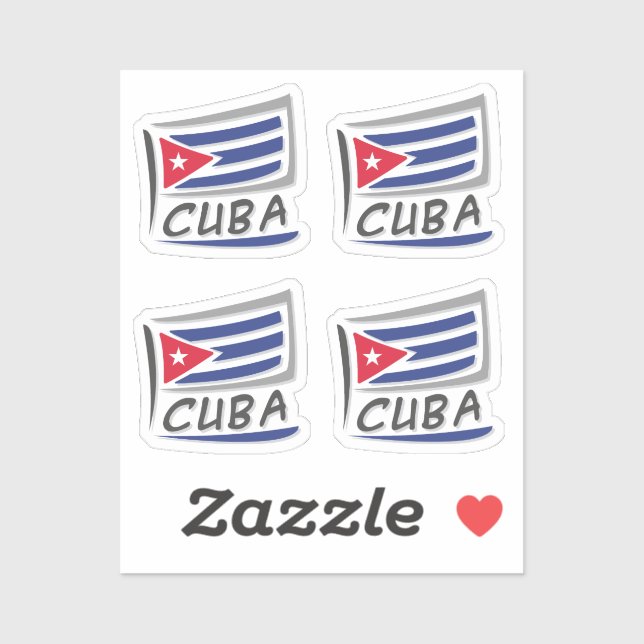 Cuba Pride X Flag Aufkleber (Blatt)