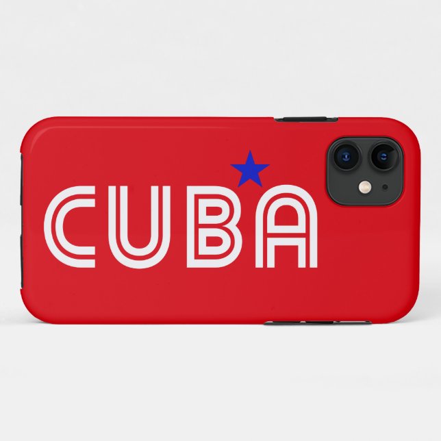 Cuba Retro Case-Mate iPhone Hülle (Rückseite (Horizontal))
