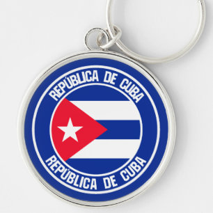 Cuba Round Emblem Schlüsselanhänger