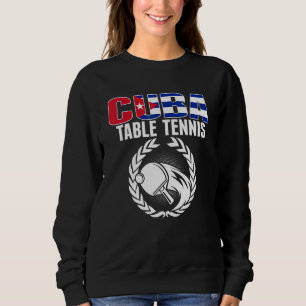 Cuba Tischtennis Kubanischer Ping-Pong-Anhänge Sweatshirt