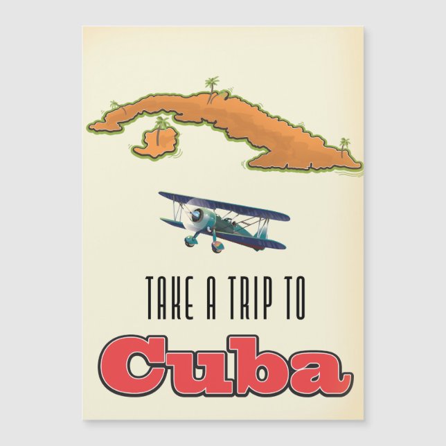 Cuba Vacation Poster Magnetkarte (Vorderseite)