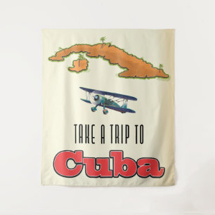 Cuba Vacation Poster Wandteppich