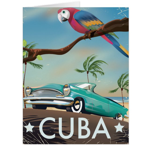 Cuba Vintag Retro Travel Print (Vorderseite)