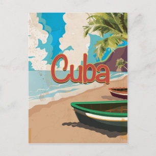 Cuba Vintage Travel Poster Postkarte