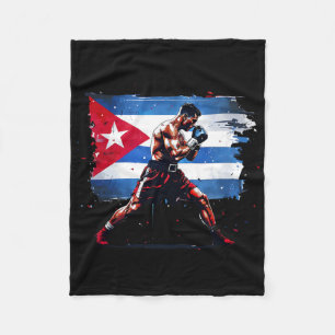 Cuban Boxer - Stolz Kuba Boxing Vintag Box Gloves Fleecedecke