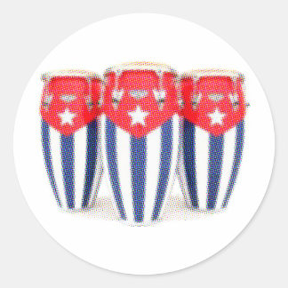 Cuban Congas Runder Aufkleber