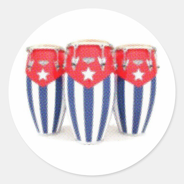 Cuban Congas Runder Aufkleber (Vorderseite)