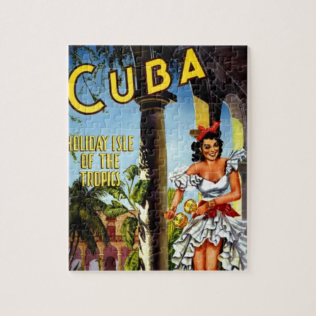Cuban Dancer Vintage Travel (Vertikal)