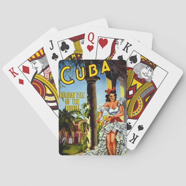 Cuban Dancer Vintage Travel Spielkarten (Rückseite)