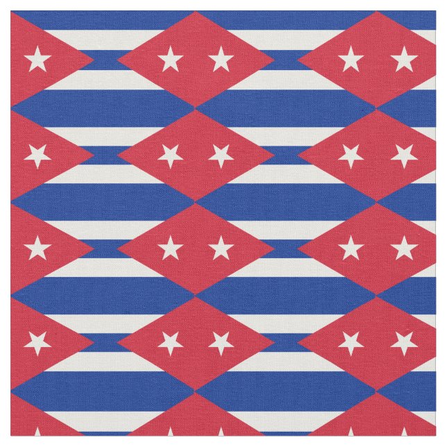 Cuban Flag & Cuba Trendy Fabric /mode Stoff (Nahaufnahme)