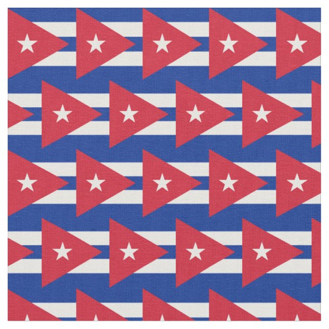 Cuban Flag & Cuba Trendy Fabric /mode Stoff (Nahaufnahme)