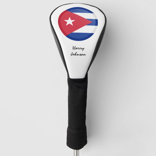 Cuban Flag & Mit Monogramm Golf Clubs Covers /Kuba Headcover (Vorderseite)