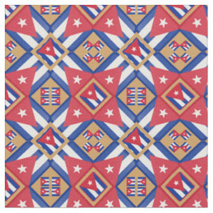 Cuban Flag & Trendy Cuba Fabric Mode GLD Stoff