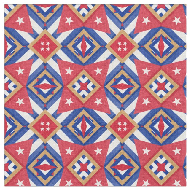 Cuban Flag & Trendy Cuba Fabric Mode GLD Stoff (Nahaufnahme)