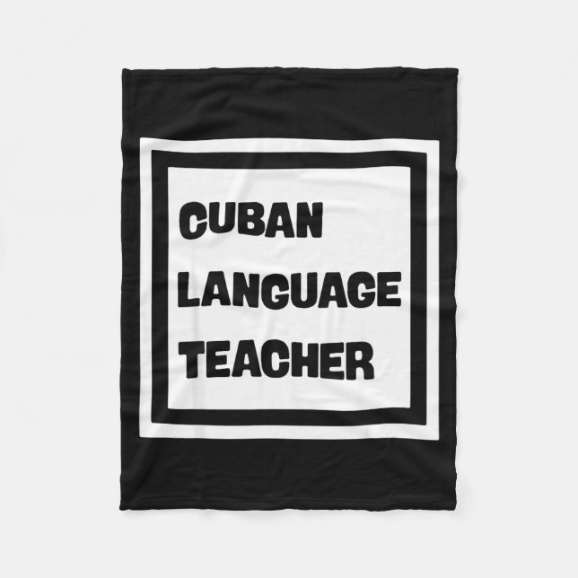 Cuban Language Teacher  Fleecedecke (Vorderseite)