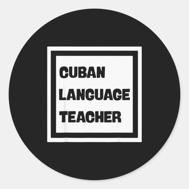 Cuban Language Teacher  Runder Aufkleber (Vorderseite)