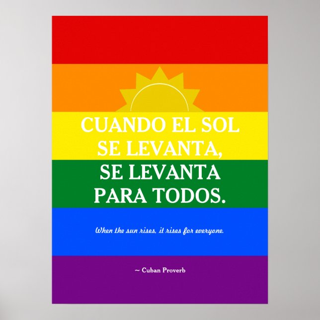 Cuban Proverb Poster (Vorne)