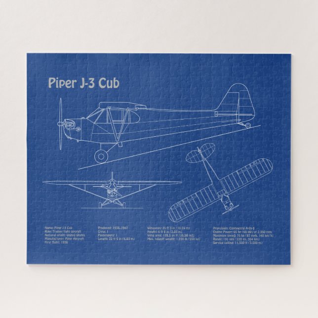 Cube Airplane - Airplane Blueprint Plans BD (Horizontal)