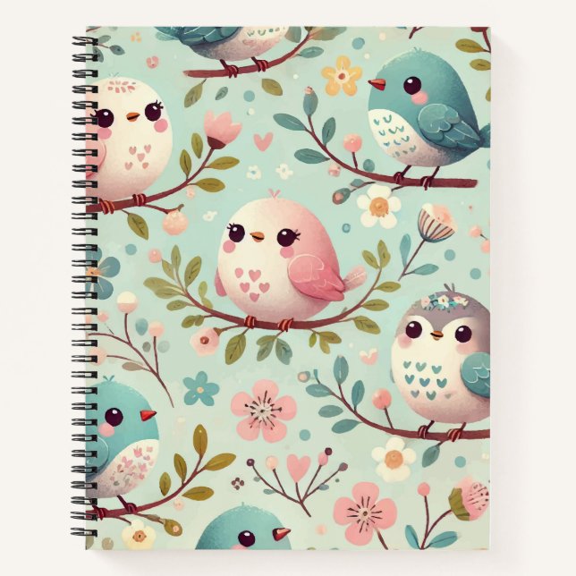 Cube Birdee Print Design Notizbuch (Vorderseite)