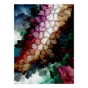 Cube Centric Dark Wind Poster