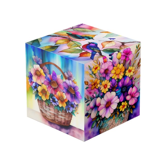 Cube d'art floral (Angle devant)