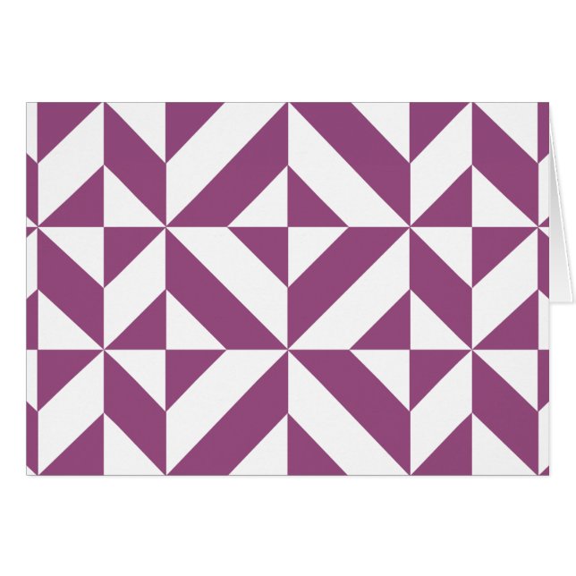 Cube Déco géométrique violet chaud (Devant horizontal)