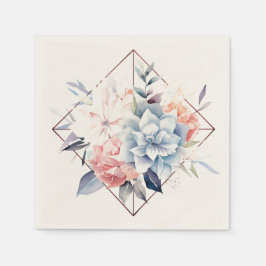 Cube-Flower-2: Personalized Wedding Napkins Serviette